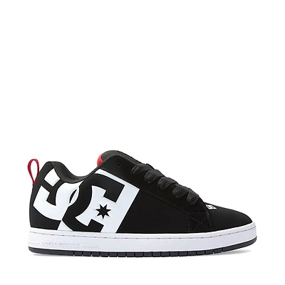 Mens DC Court Graffik Skate Shoe - Black / White Red