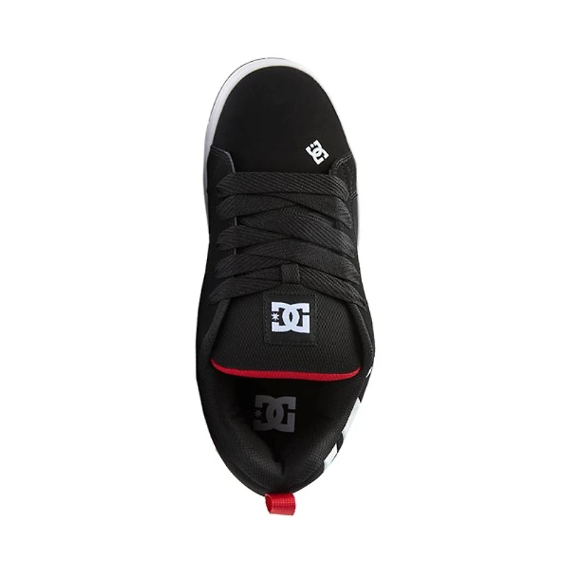 Mens DC Court Graffik Skate Shoe - Black / White Red
