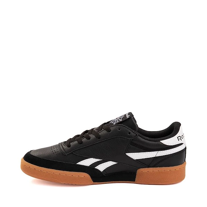Chaussure athlétique Reebok Club C Revenge pour hommes - Noire / Blanche Gomme