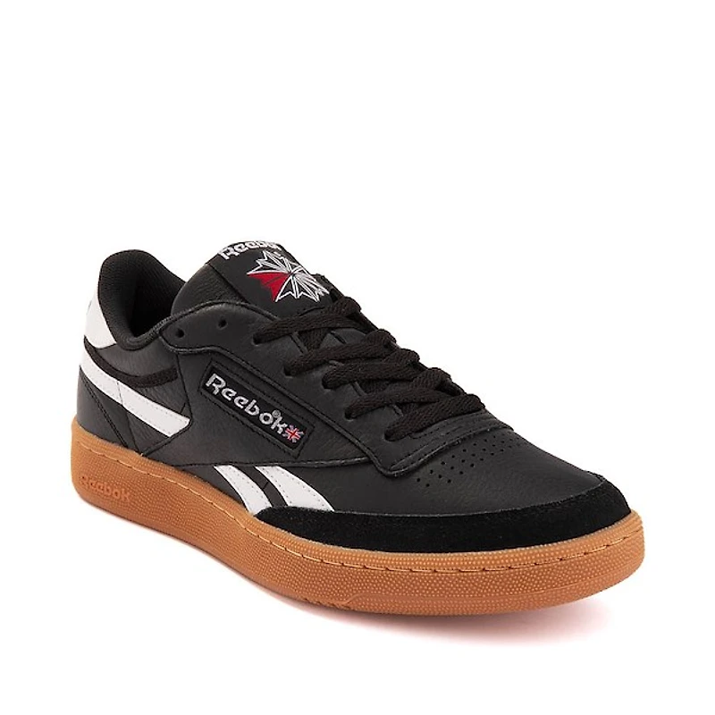 Chaussure athlétique Reebok Club C Revenge pour hommes - Noire / Blanche Gomme