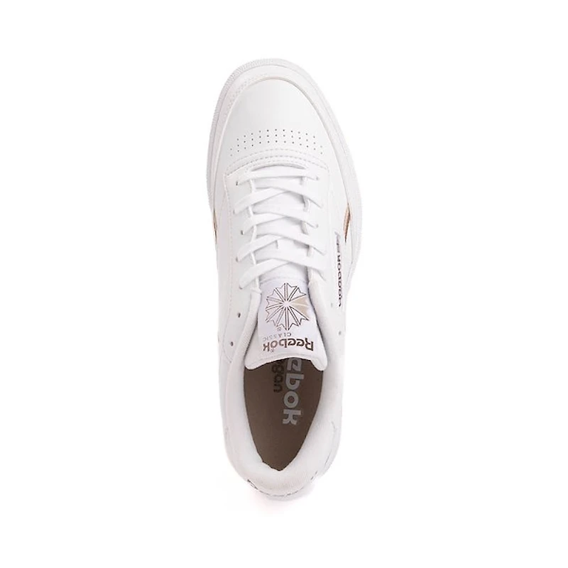 Chaussure athlétique végane Reebok Club C 85 pour hommes - Blanche / Avoine