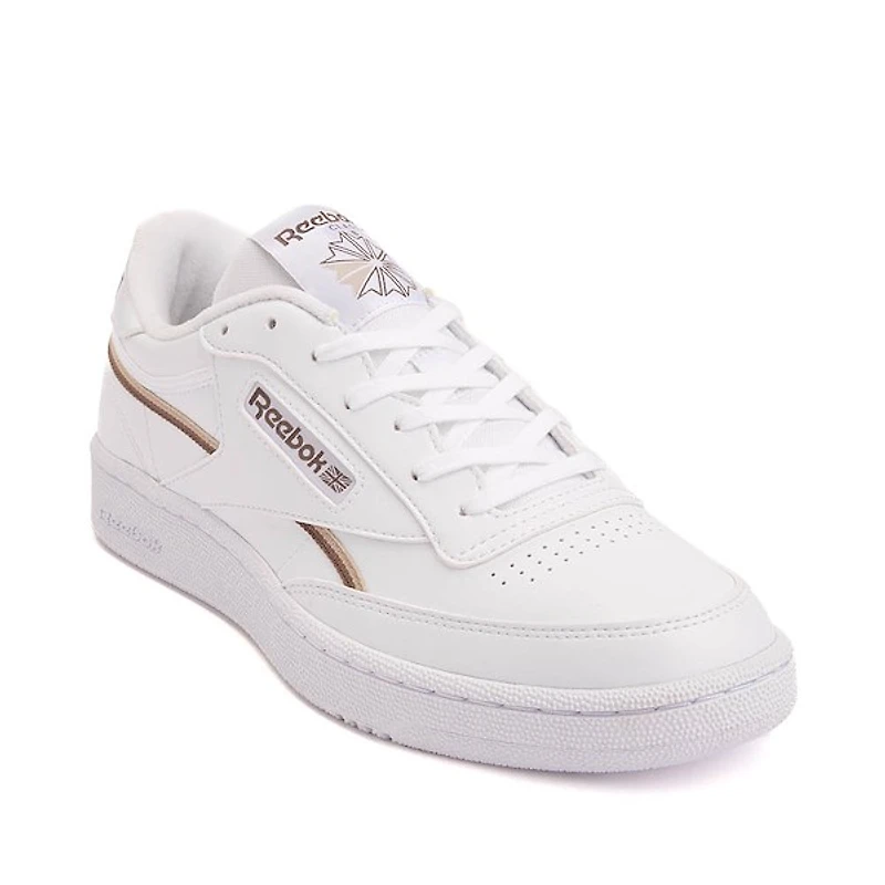 Chaussure athlétique végane Reebok Club C 85 pour hommes - Blanche / Avoine