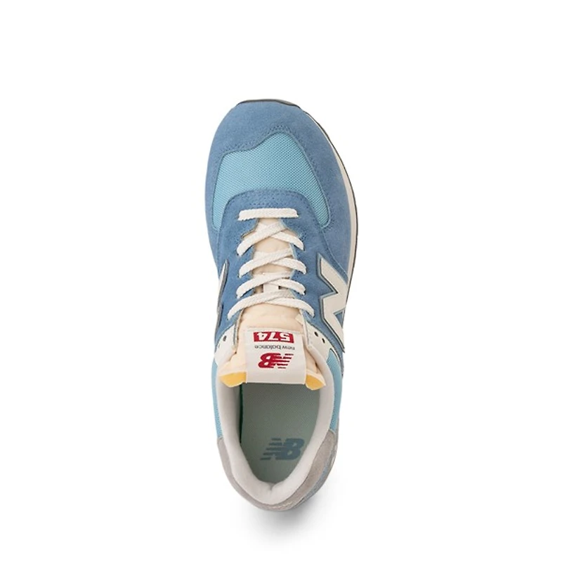 Chaussure athlétique New Balance 574 pour hommes - Bleu acier / Gris