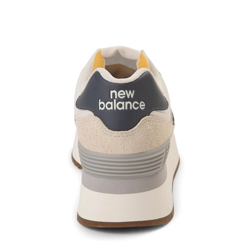 Chaussure athlétique New Balance 574+ pour femmes - Beige / Grise