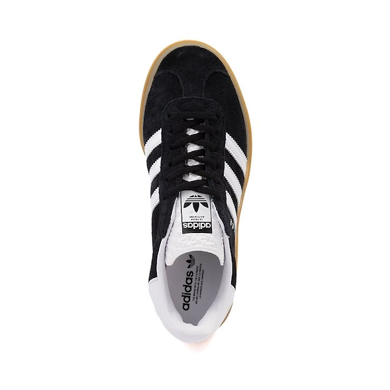 Chaussure athlétique adidas Gazelle Bold pour femmes - Noire / Blanche Gomme