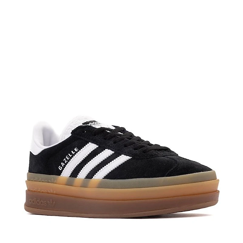 Chaussure athlétique adidas Gazelle Bold pour femmes - Noire / Blanche Gomme