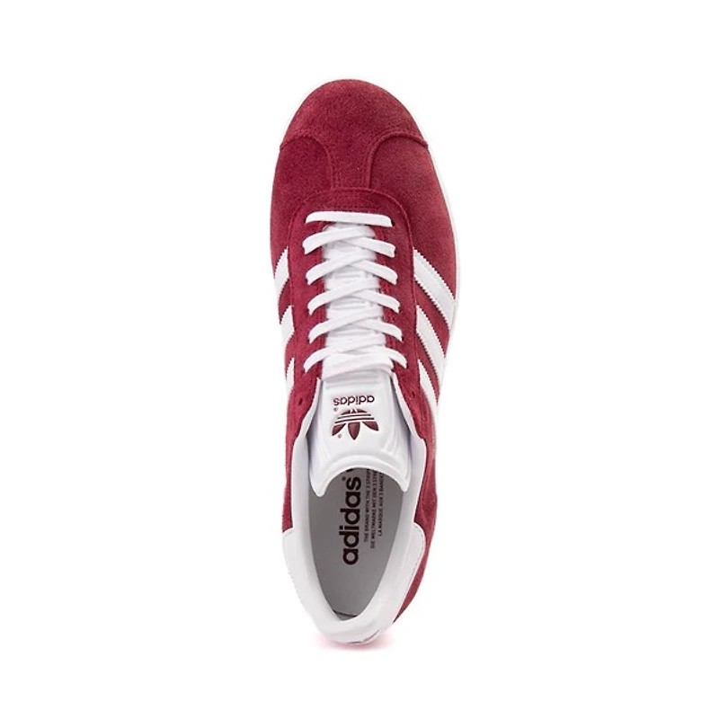 Chaussure athlétique adidas Gazelle - Bourgogne / Blanc Doré