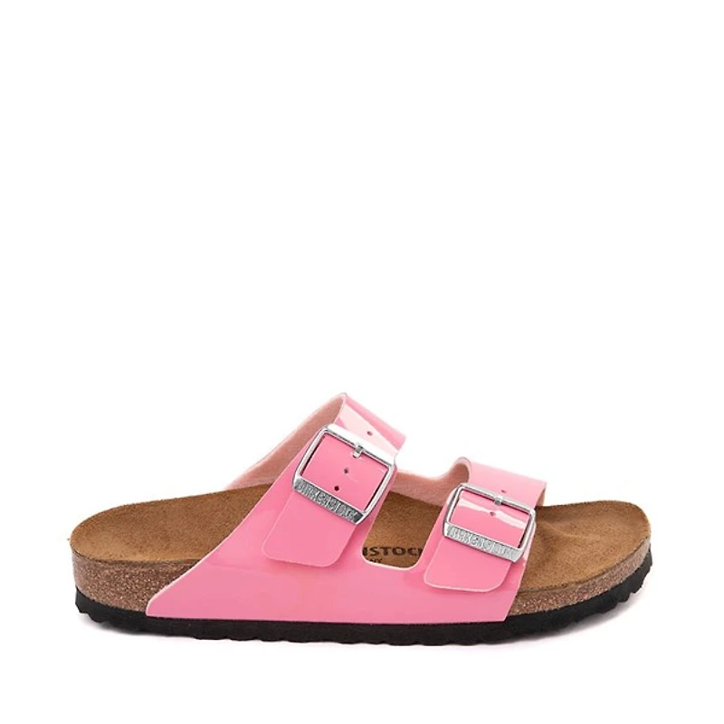 Sandale Birkenstock Arizona en cuir verni pour femmes - Rose bonbon