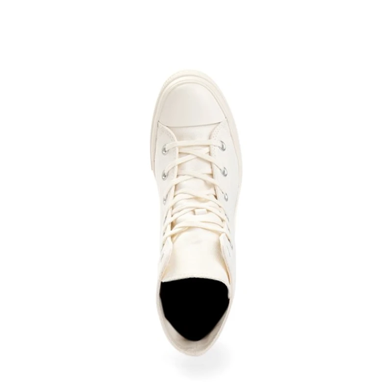 Chaussure montante à talon Converse Chuck 70 De Luxe pour femmes - Blanc cassé / Noire