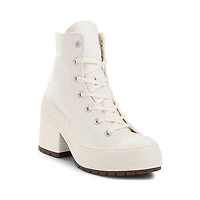 Chaussure montante à talon Converse Chuck 70 De Luxe pour femmes - Blanc cassé / Noire