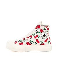 Basket Converse Chuck Taylor All Star Hi Lift pour femmes - Blanc cassé / Cerises