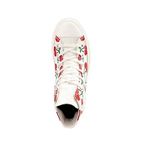 Basket Converse Chuck Taylor All Star Hi Lift pour femmes - Blanc cassé / Cerises