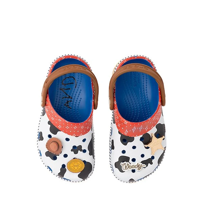 Disney Pixar Toy Story Crocs Sheriff Woody Classic Clog - Baby / Toddler Blue Jean