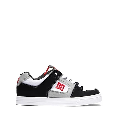 DC Pure Elastic Skate Shoe - Little Kid / Big White Black Red