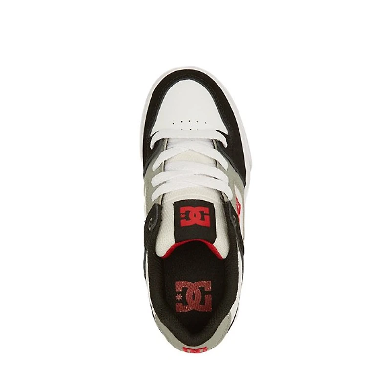 Chaussure de skate DC Pure Elastic - Enfant / Junior Blanc Noir Rouge