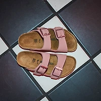 Birkenstock Arizona Slide Sandal - Little Kid / Big Pink Clay