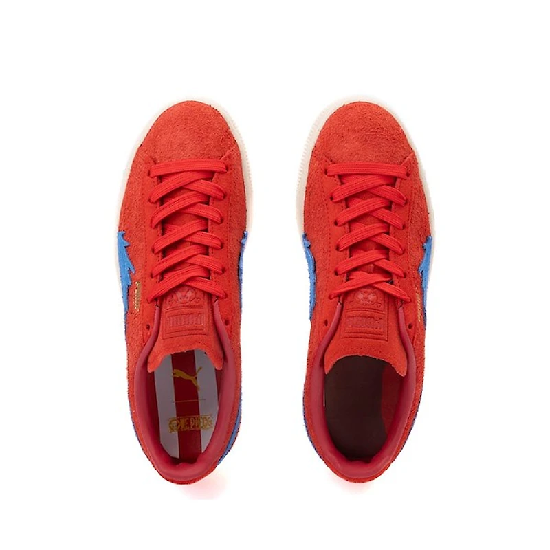 Chaussure athlétique en suède PUMA x One Piece Baggy - Rouge / Bleu royal
