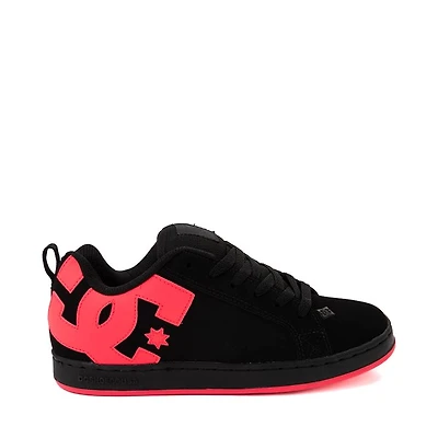 Womens DC Court Graffik Skate Shoe - Black / Hot Pink