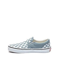 Vans Slip-On Checkerboard Skate Shoe - Little Kid Dusty Blue