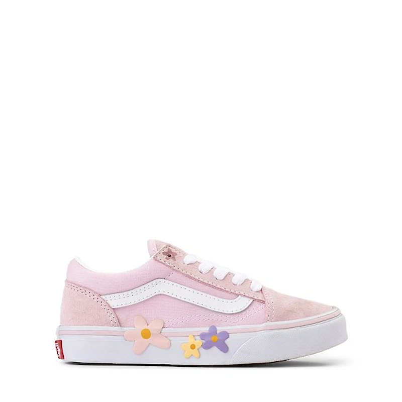 Chaussure de skate Vans Old Skool V - Enfants Rose / Blanche
