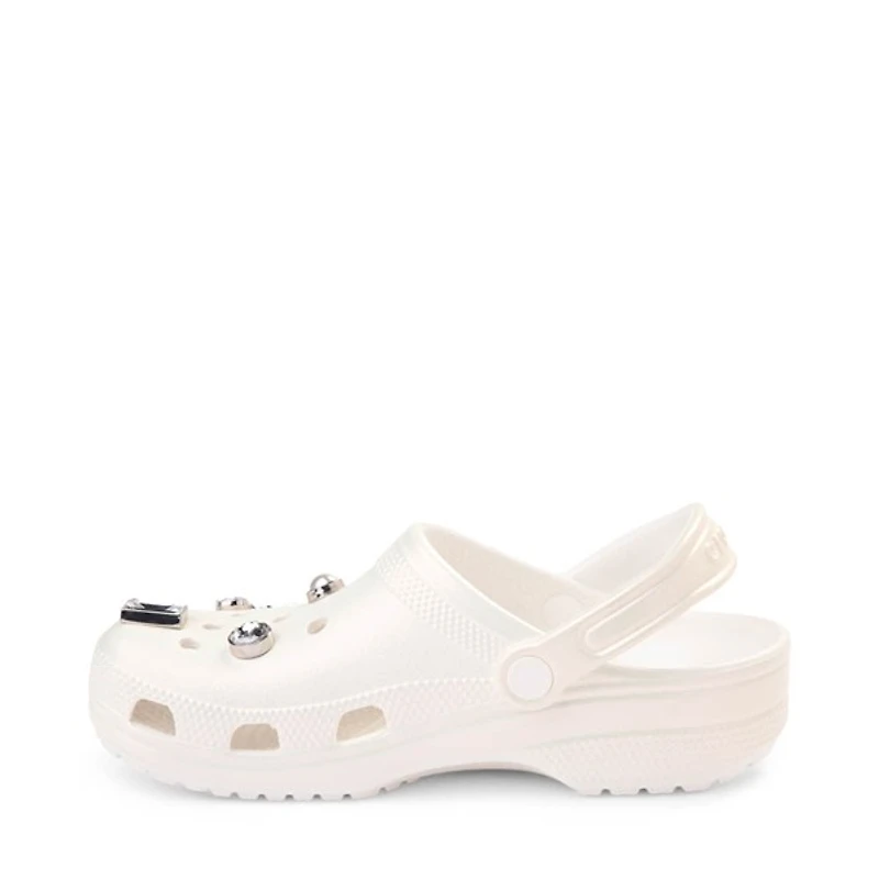 Sabot classique Crocs Glam Shimmer - Blanc