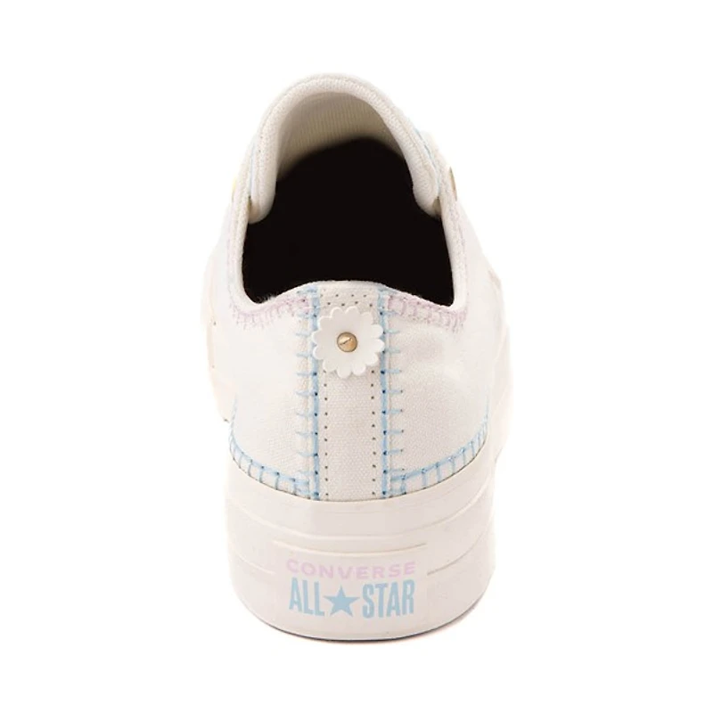 Basket Converse Chuck Taylor All Star Lo Lift Stitch pour femmes - Blanc cassé / Bleu ciel