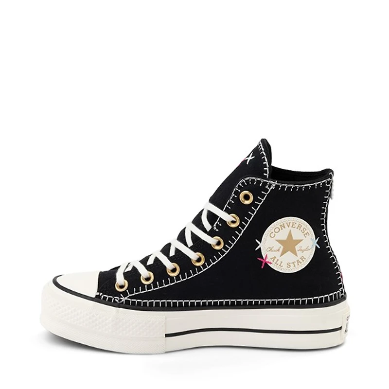 Basket Converse Chuck Taylor All Star Hi Lift Stitch pour femmes - Noire