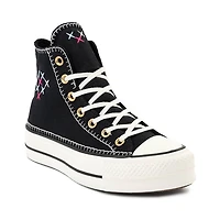 Basket Converse Chuck Taylor All Star Hi Lift Stitch pour femmes - Noire