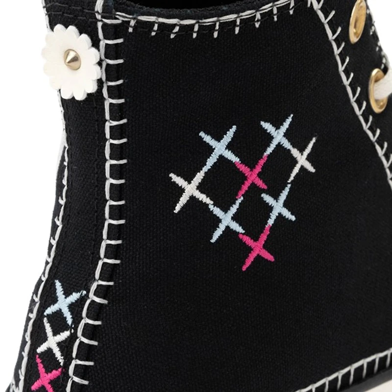 Basket Converse Chuck Taylor All Star Hi Lift Stitch pour femmes - Noire