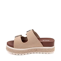 Womens MIA Kely-C Platform Slide Sandal - Sand