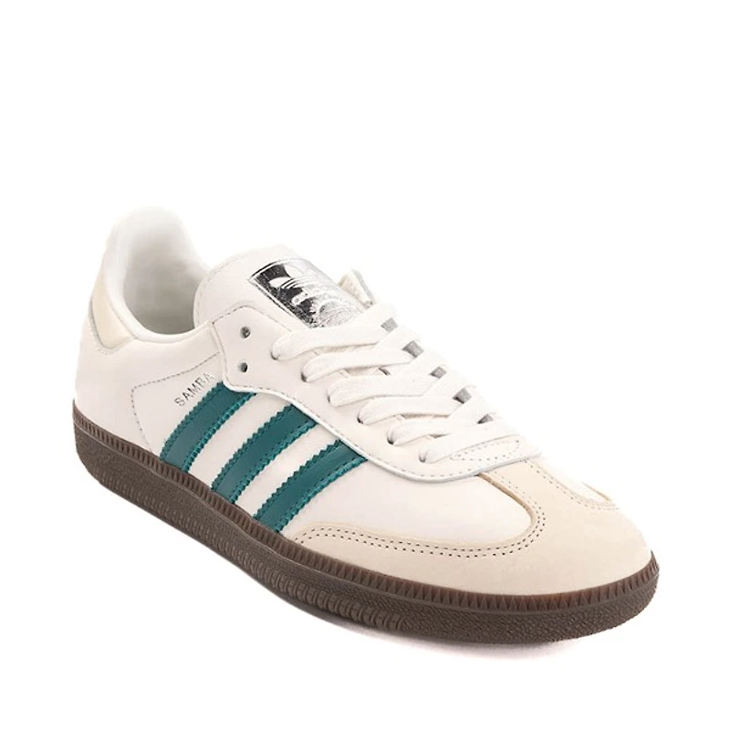 Chaussure athlétique adidas Samba OG - Blanche / Turquoise foncé Gomme