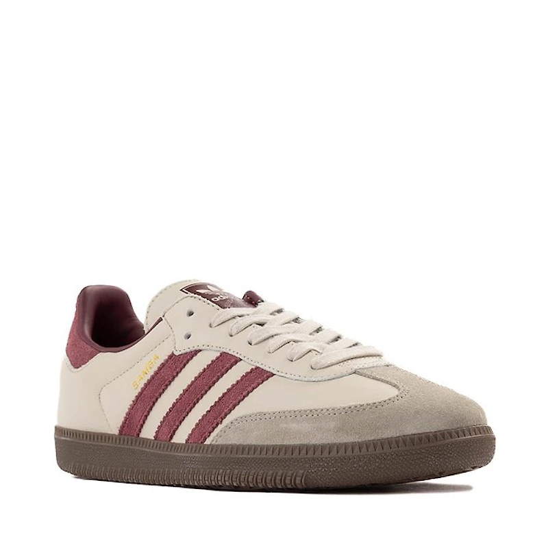 Chaussure athlétique adidas Samba OG pour hommes - Grise / Marron Gomme
