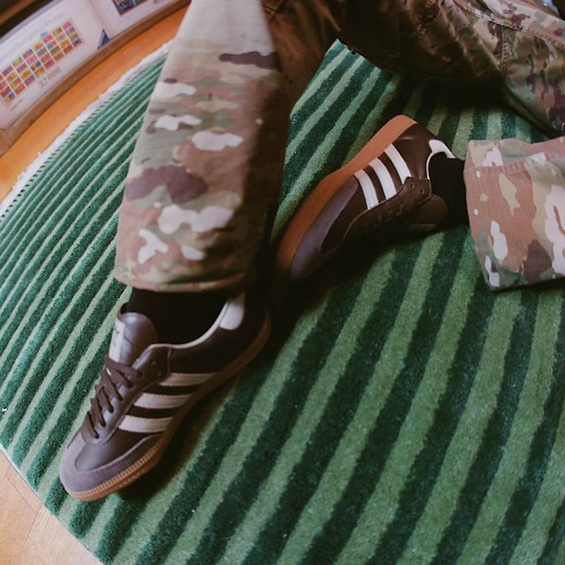 Mens adidas Samba OG Athletic Shoe - Brown / Putty Gray Gold Metallic Gum