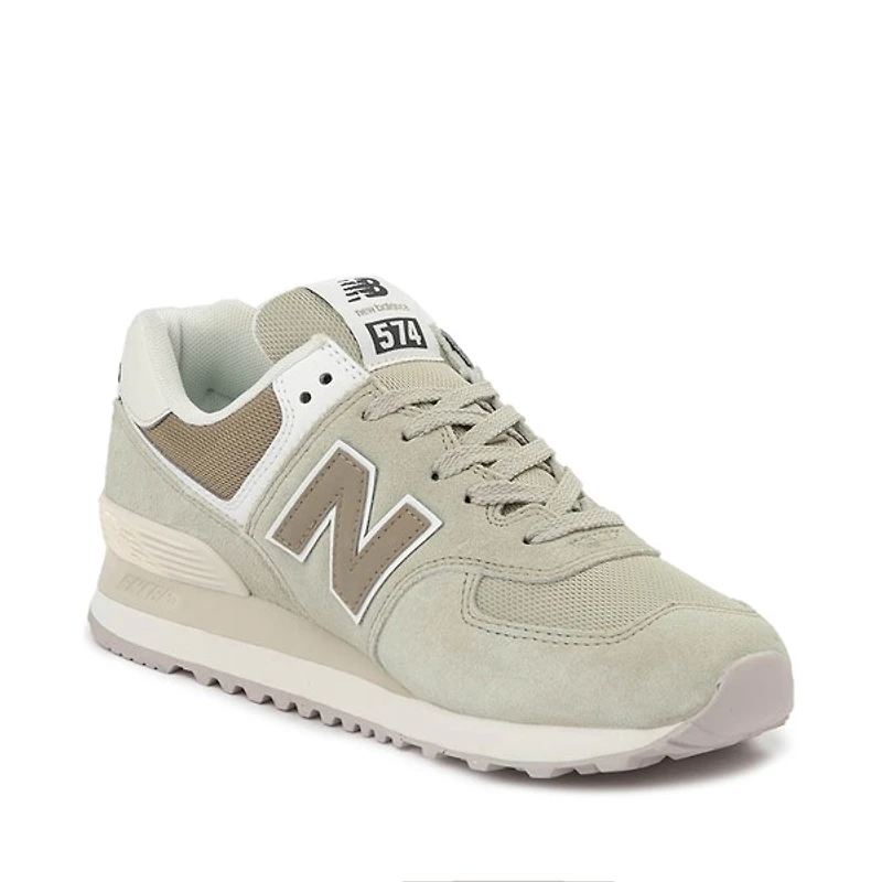 Chaussure athlétique New Balance 574 pour femmes - Vert olive / kaki Crème