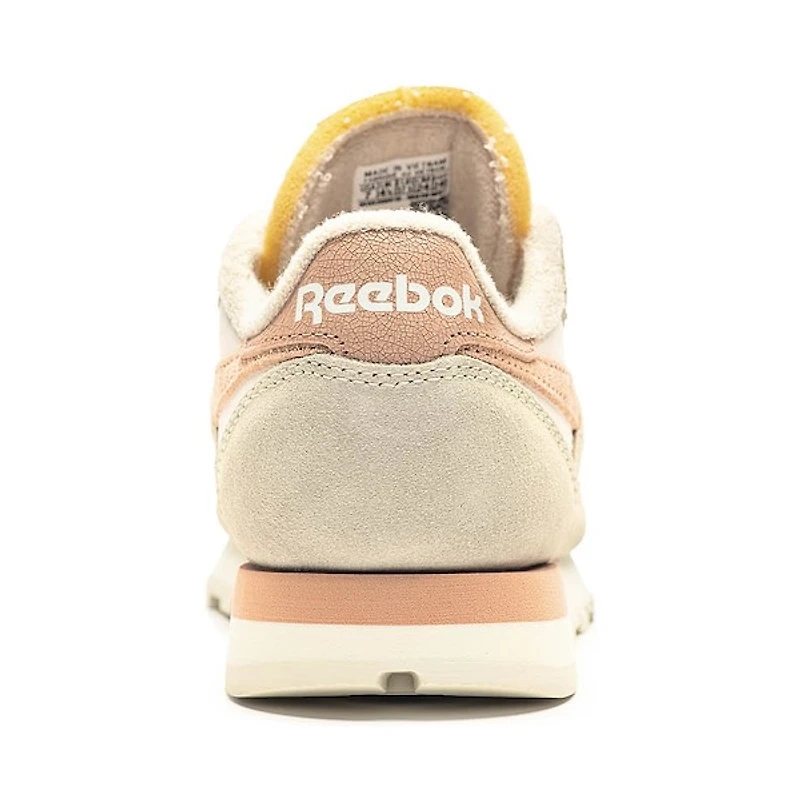 Chaussure athlétique Reebok Classic en cuir pour femmes - Craie / Beige Rose antique