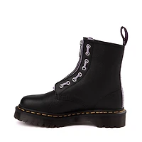Botte Dr. Martens 1460 à 8 œillets Zip Heart pour femmes - Noire / Lavande