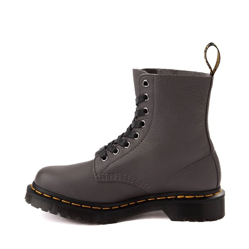 Botte Dr. Martens Pascal à 8 œillets pour femmes - Gris métallisé