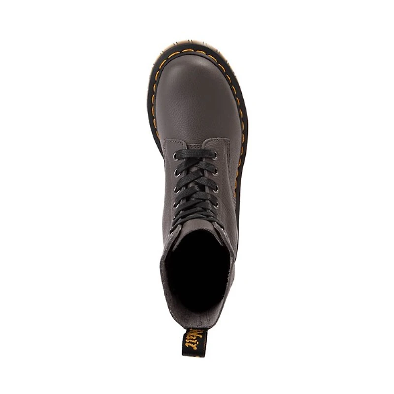 Botte Dr. Martens Pascal à 8 œillets pour femmes - Gris métallisé
