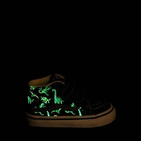Chaussure de skate Vans Sk8-Mid Reissue V Glow - Bébés / Tout-petits - Noire / Imprimés de dinosaures