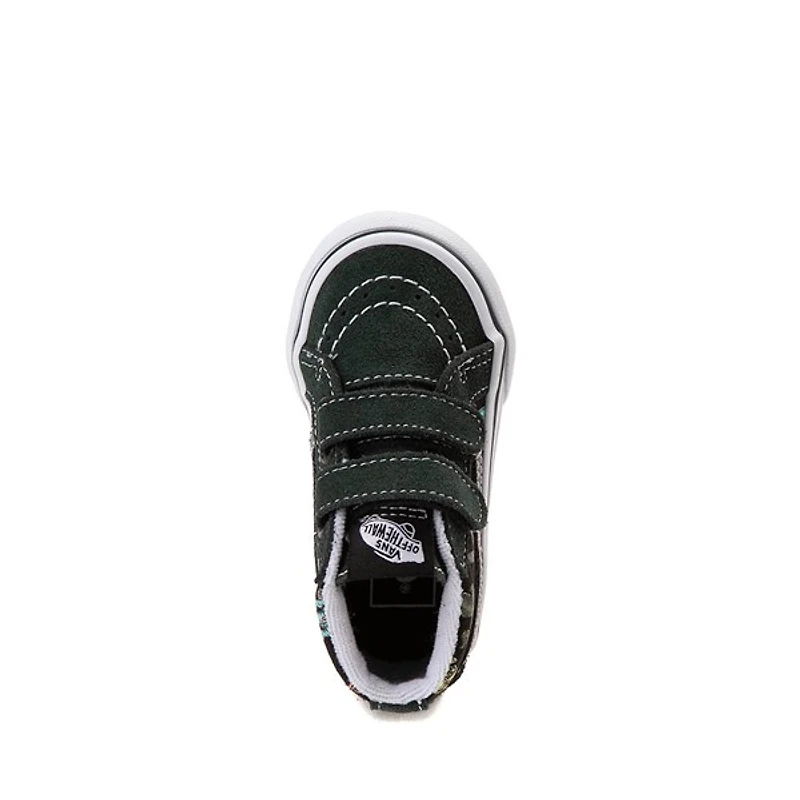 Chaussure de skate Vans Sk8-Mid Reissue V Glow - Bébés / Tout-petits - Noire / Imprimés de dinosaures