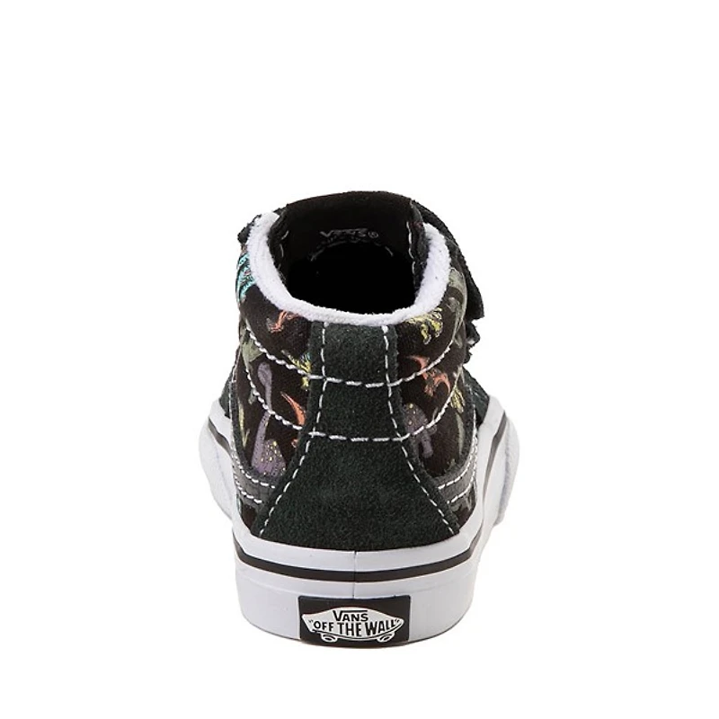 Chaussure de skate Vans Sk8-Mid Reissue V Glow - Bébés / Tout-petits - Noire / Imprimés de dinosaures