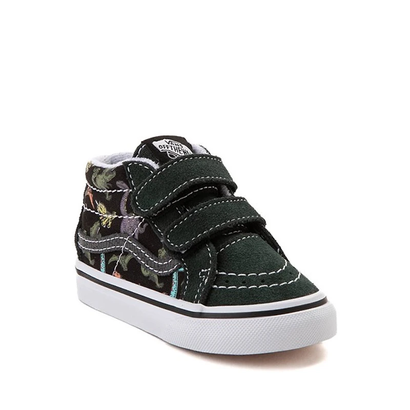 Chaussure de skate Vans Sk8-Mid Reissue V Glow - Bébés / Tout-petits - Noire / Imprimés de dinosaures