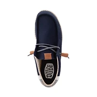Chaussure décontractée HEYDUDE Wally Break Stitch pour hommes - Bleu marine