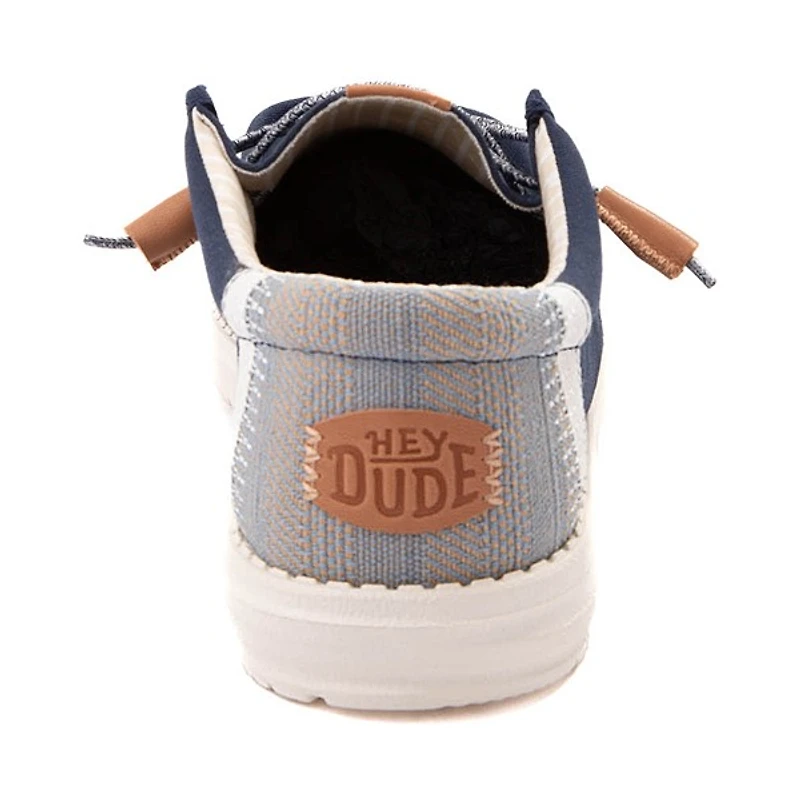 Chaussure décontractée HEYDUDE Wally Break Stitch pour hommes - Bleu marine