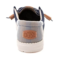 Chaussure décontractée HEYDUDE Wally Break Stitch pour hommes - Bleu marine