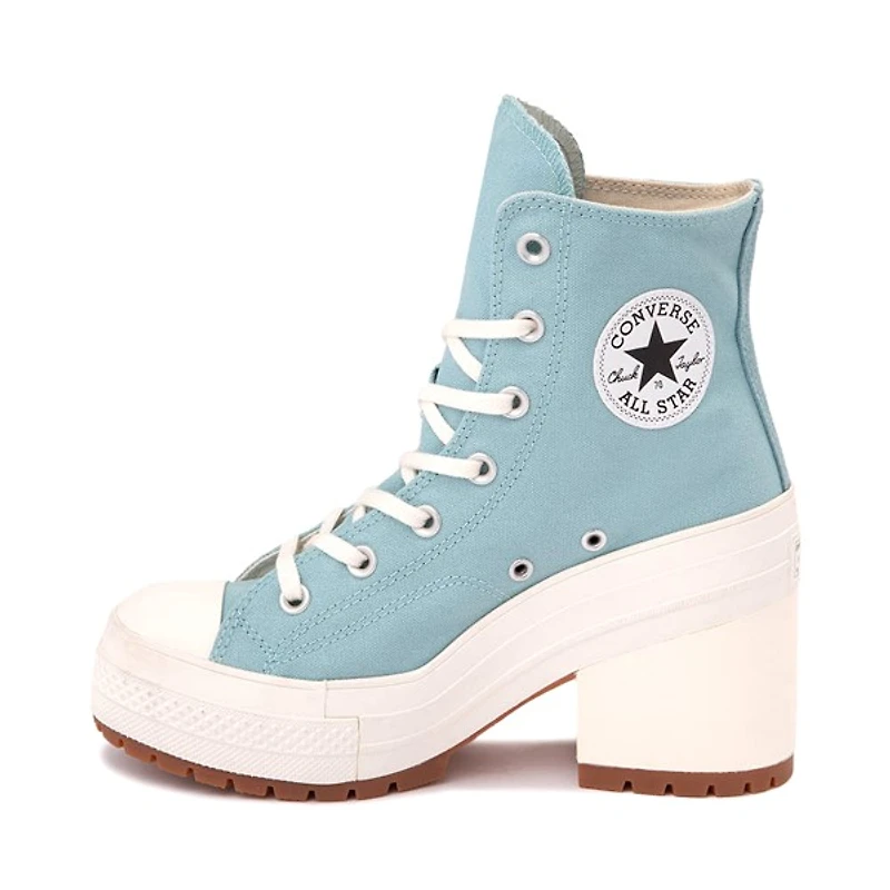 Chaussure montante à talon Converse Chuck 70 De Luxe - Bleu aqua / Blanche