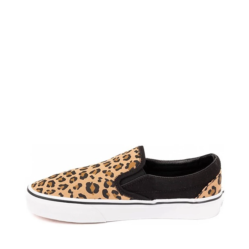 Chaussure de skate sans lacets Vans - Léopard / Noire