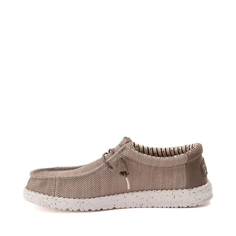 Chaussure décontractée sans lacets HEYDUDE Wally Stretch Sox pour hommes - Brun clair
