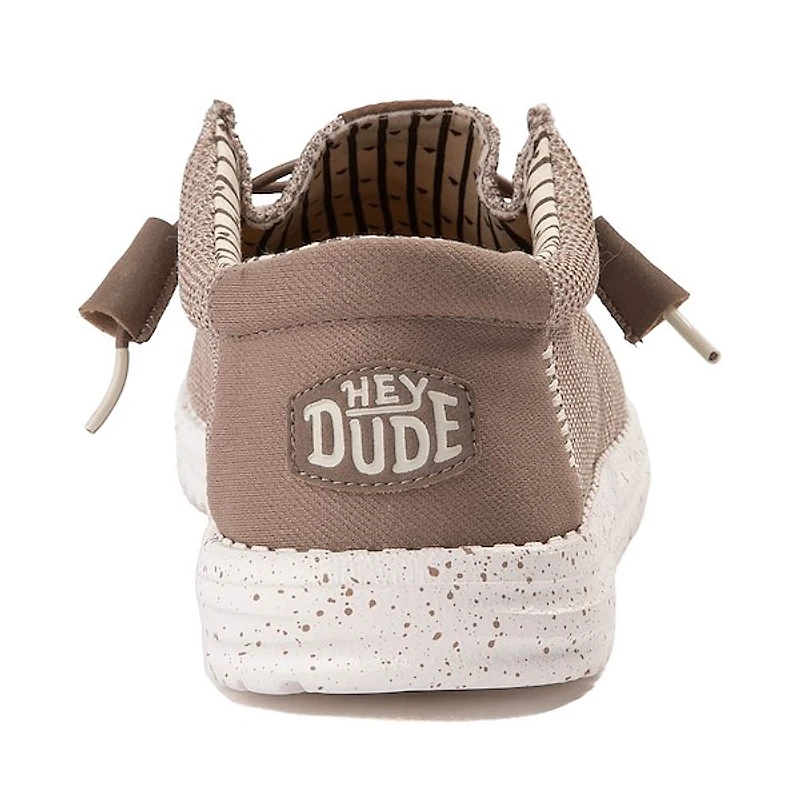 Chaussure décontractée sans lacets HEYDUDE Wally Stretch Sox pour hommes - Brun clair