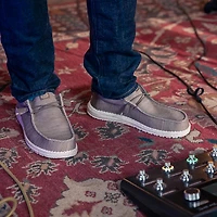 Chaussure décontractée sans lacets HEYDUDE Wally Stretch Sox pour hommes - Brun clair